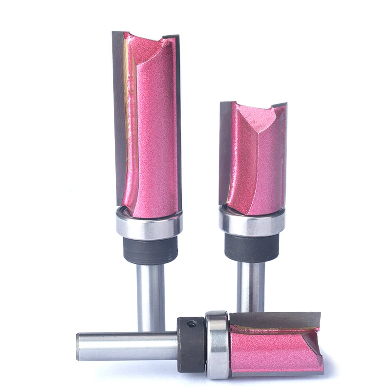 Bearing Flush Trim Router Bit For Wood 8mm Shank Straight Bit Tungsten Woodworking Milling Trimming CNC Cutter Tool