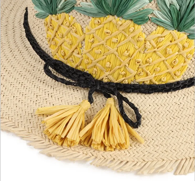 Summer sunrise beach hat ladies sun hat fashion embroidery sun sun straw hat