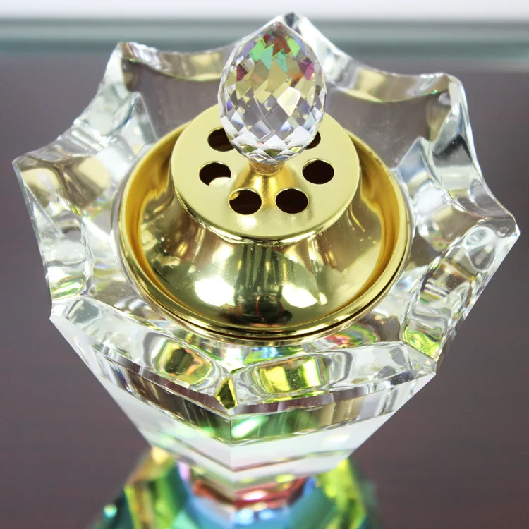 Уникальный масло парфюмерное с украшением в виде кристаллов Копченый курильница для благовоний