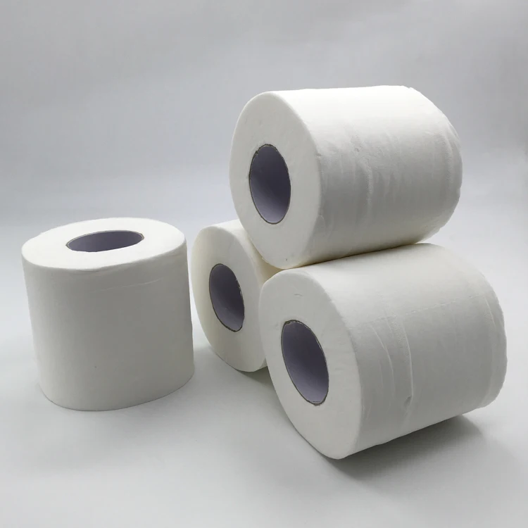 100% Recycle Pulp White Toilet Tissue High Quality Toilet Roll Custom Embossing Toilet Paper