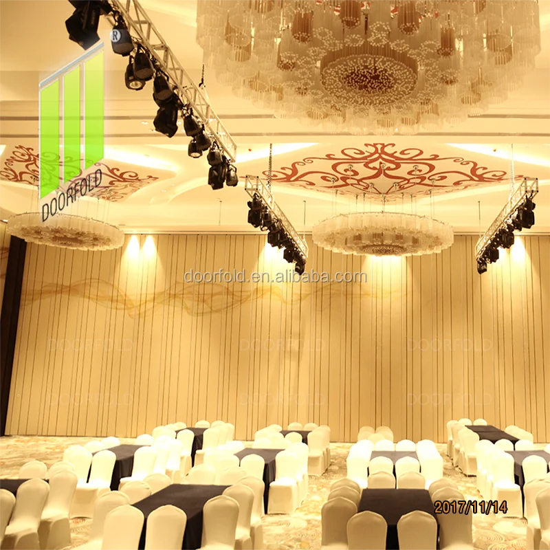 STC 53DB soundproof folding partition for banquet hall soundproof room partition for hotel sliding wall partition