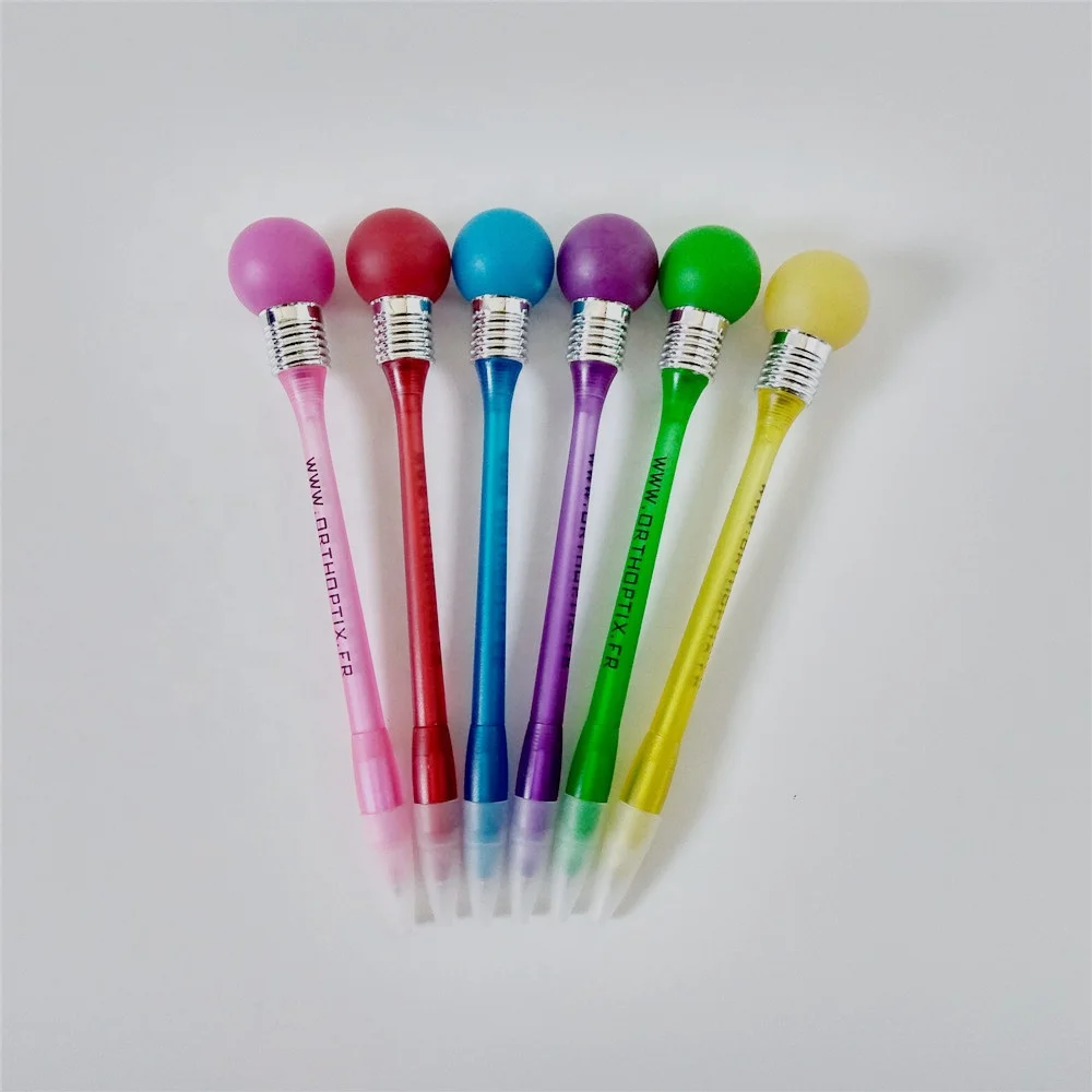 LED light bulb knock flashing light ballpoint pen Logo available