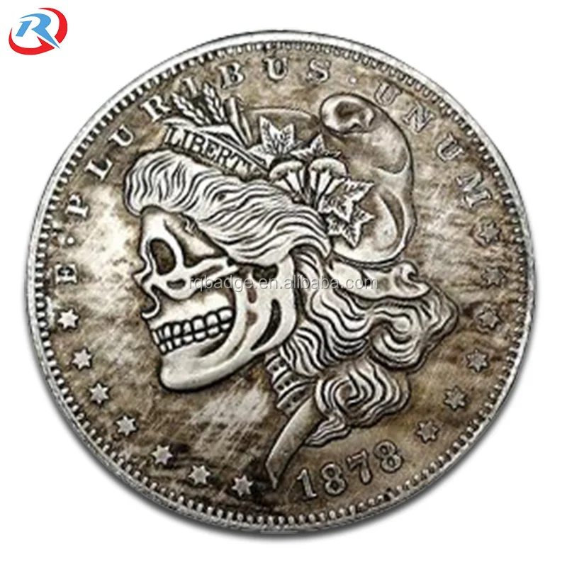 Wholesale Custom Own Logo Zinc Alloy die casting  Logo antique silver plated  Souvenir Commemorative challenge Coin