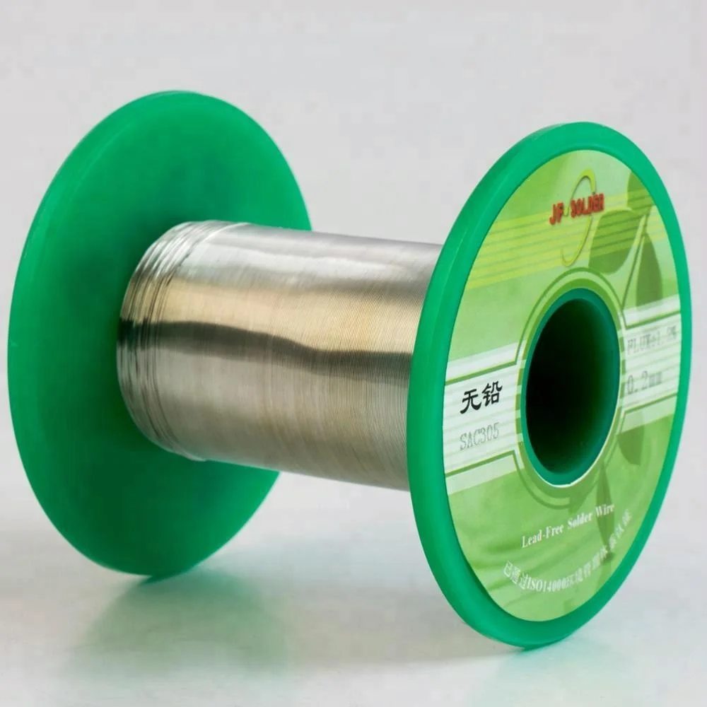 Sn96.5Ag3.0Cu0.5 Lead Free 0.1mm solder wire with flux cored