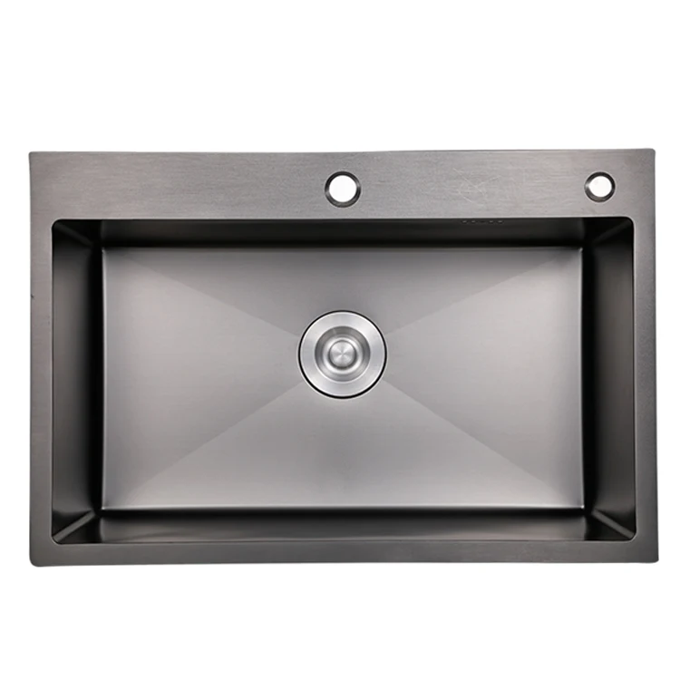 Корея Черная Глубокая чаша из нержавеющей стали кухонная раковина для farmhouse