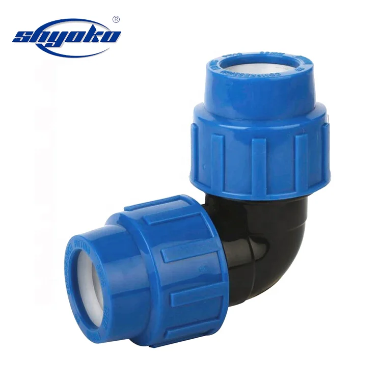 Irrigation water pipe connectors PP elbow/tee/adapter plastic pipe fittings