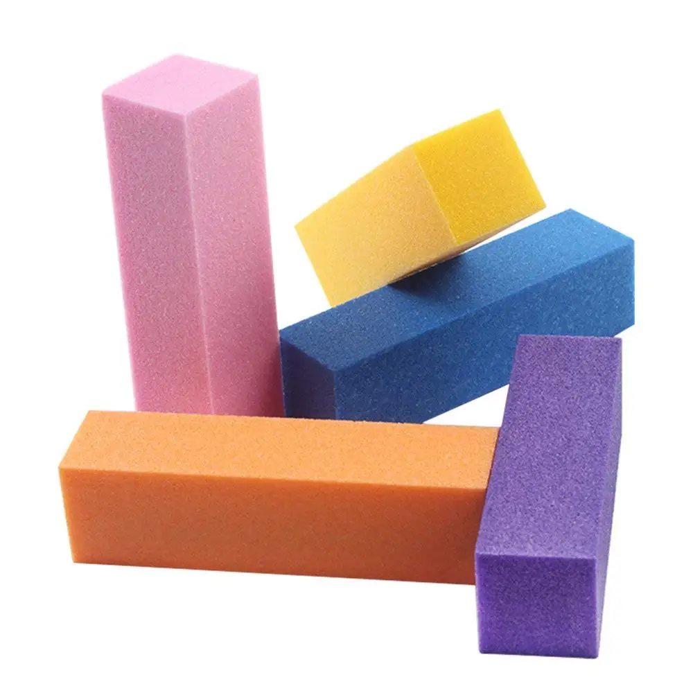 Пользовательская торговая марка, розовые материалы для ногтей, салонные буферы, одноразовый мягкий буферный блок для ногтей