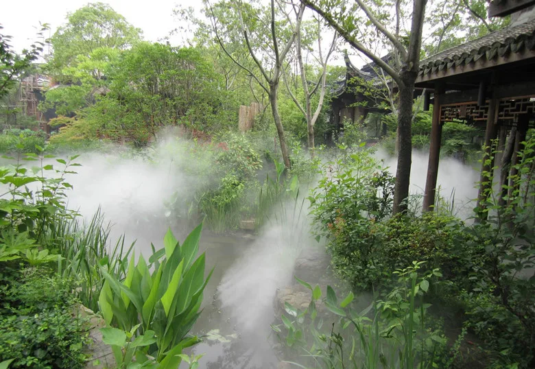 Artificial fog garden fountain mist stone garden fountain for decorating