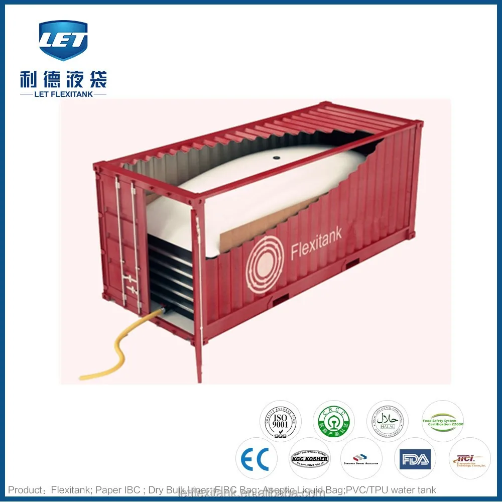 LET flexitank/flexibag container for bulk liquid