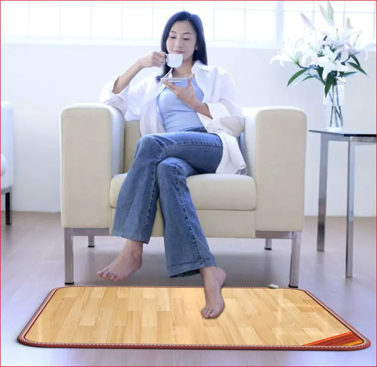 Waterproof Far Infrared Carbon Fiber Floor Heating Mat Underfloor Electric Heating Pad With Thermostat electric heating carpet