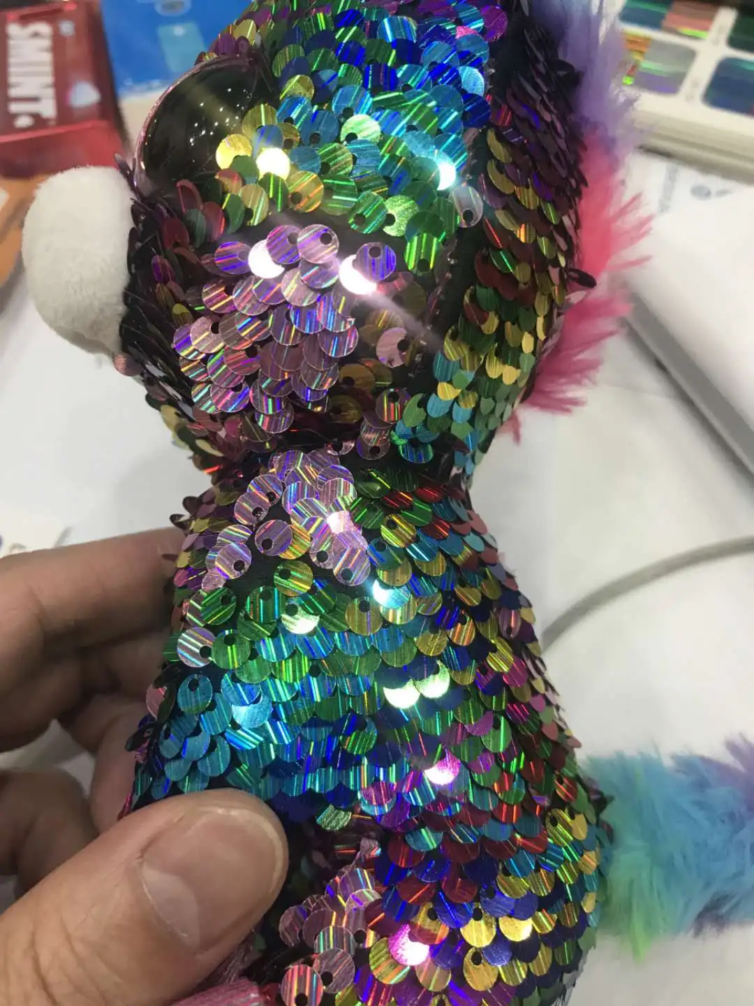 Сырье из пэт-пленки с блестками