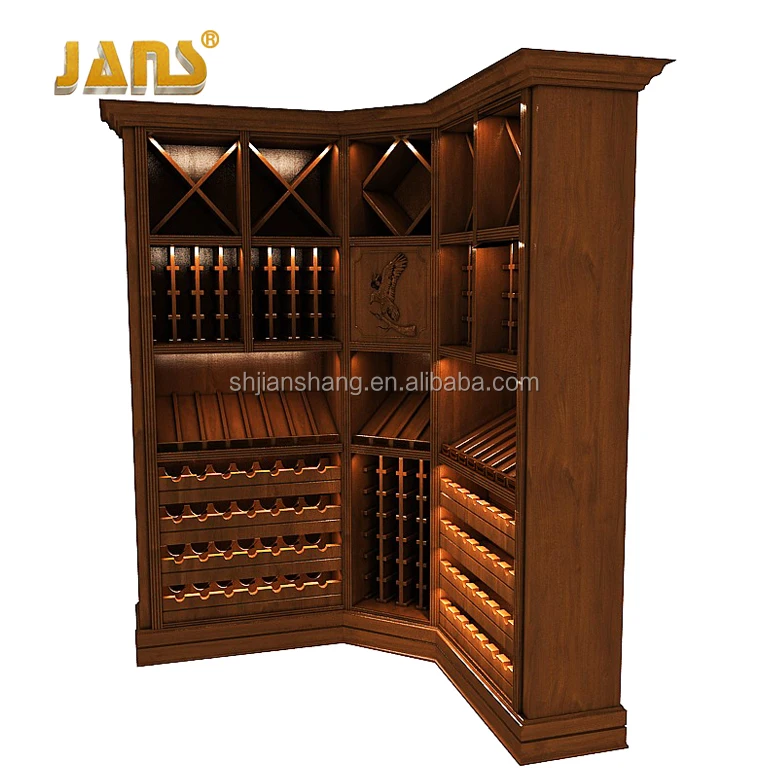 
Bar corner solid wood wine cabinet display cabinet wine cellar rack 