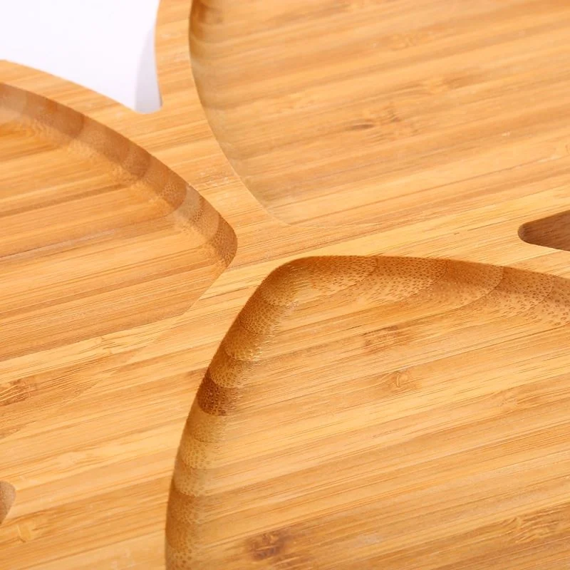 
Wooden children dinner plate cute tree shaped service trays kids food dishes 