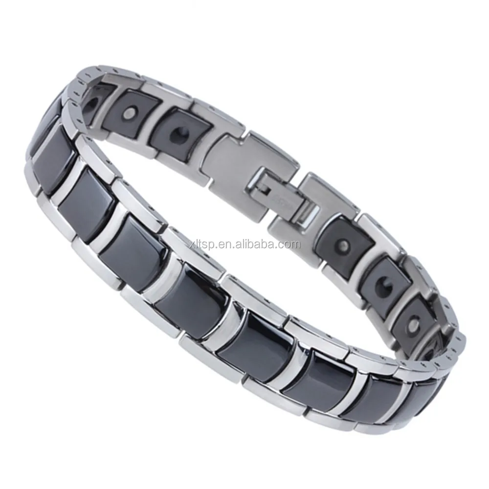
Magnetic Energy Power Germanium Bracelet Health Bio Armband Pure Titanium Steel Bracelet 