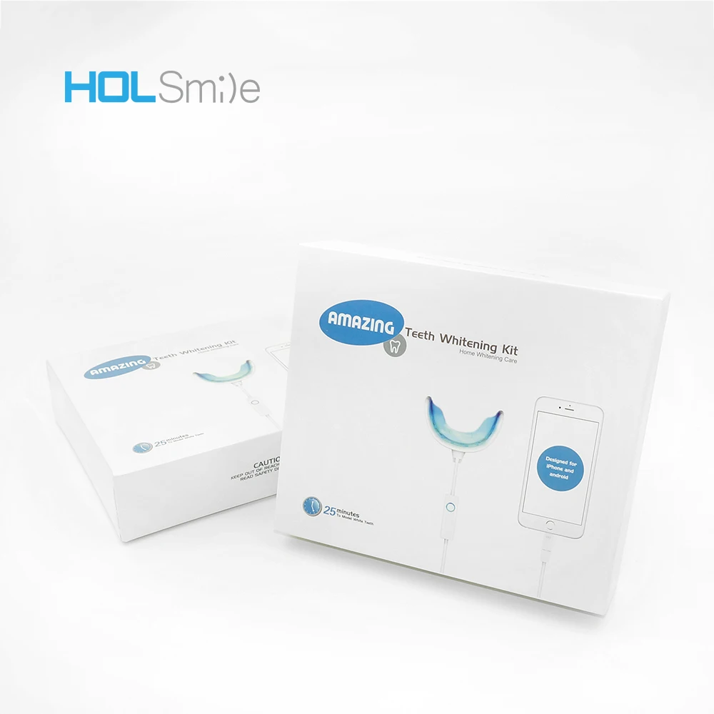 Hot Sale Phone Smart LED Teeth Whitening Kit With Patent CE approved