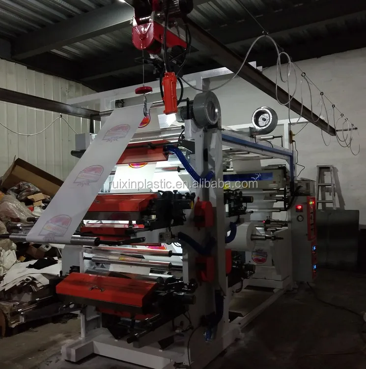 Four Colors YT Series Flexographic Printing Machine For PE PP PVC POF BOPP Plastic Film Bag