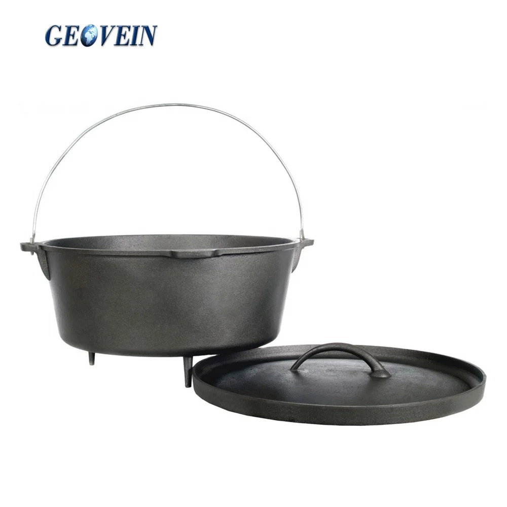 Предварительно приправленный 4.5QT 6QT чугунный голландский духовой шкаф с 3 ножками
