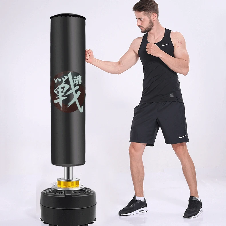 Professional Heavy Punching Bag Boxing Sandbag Made of PVC with Logo Print Free Standing for Enhanced Boxing Experience