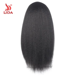 Lida Synthetic kinky straight wig 16-24inch long full puffy hand tie skin all color 6611T Wigs
