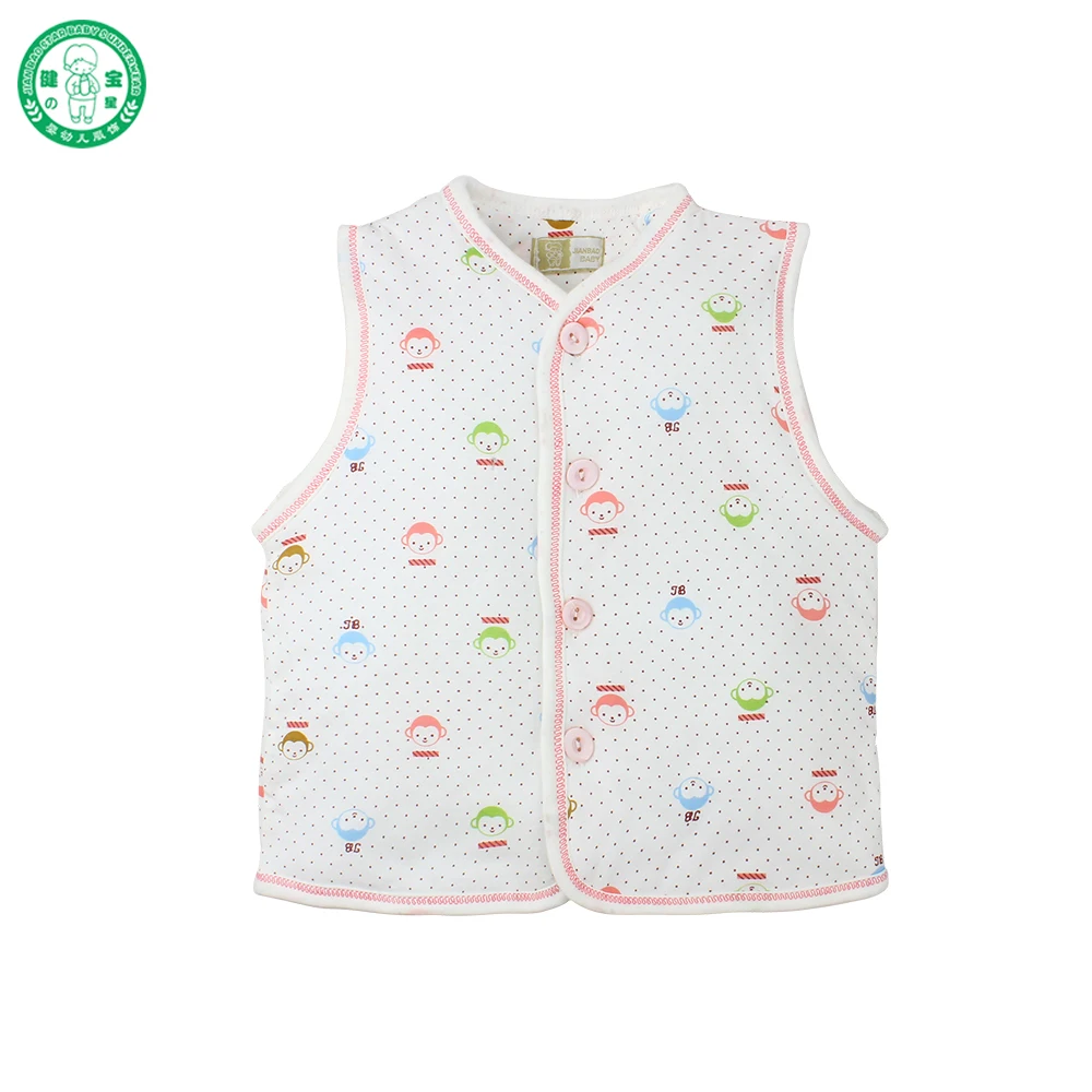 
2017 high quality baby apparel custom printing winter warm baby vest 