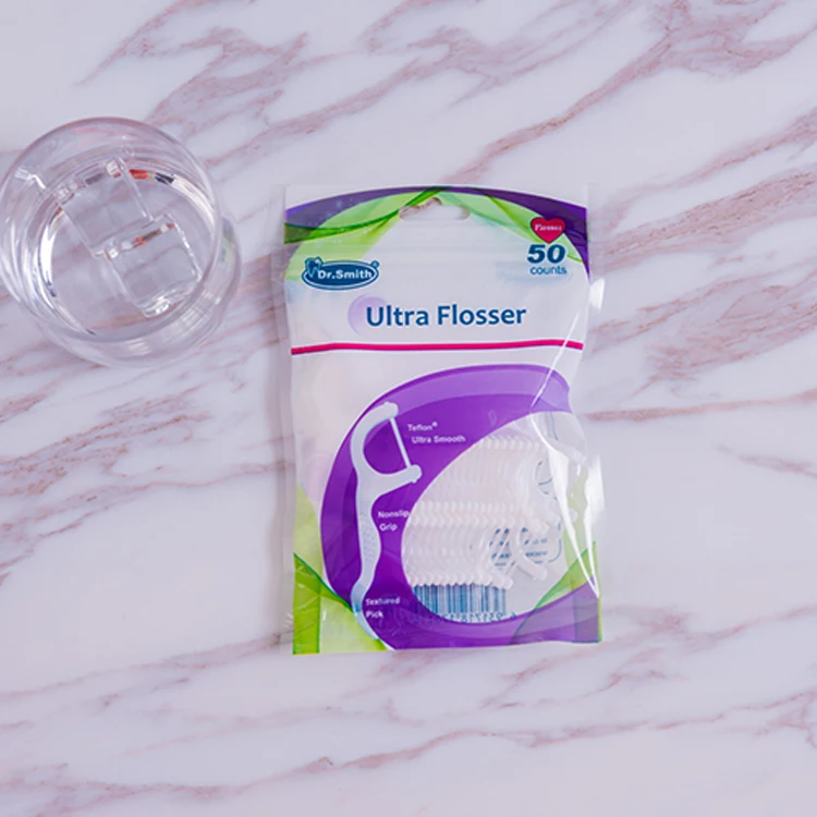 Ультра зубная нить с ПТФЭ нитью, индивидуальная шелковая зубная нить, 50 шт.