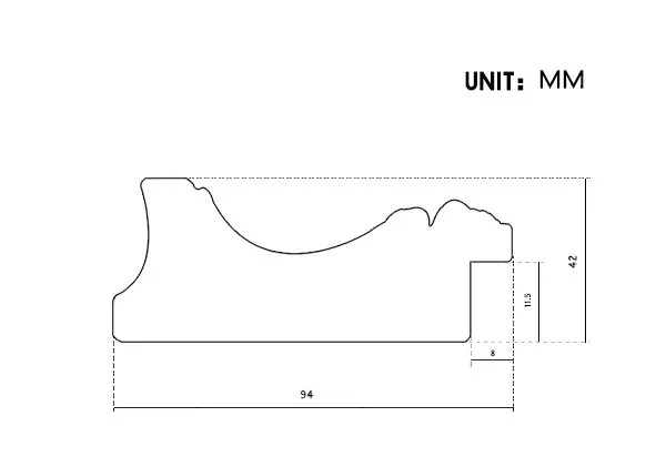 Antique Design Wooden Ornate Picture Frame Classic Frame Moulding
