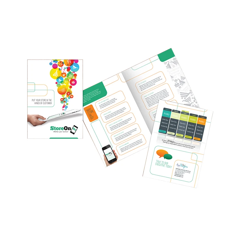 Custom printing booklet catalogue flyers leaflet paper brochure