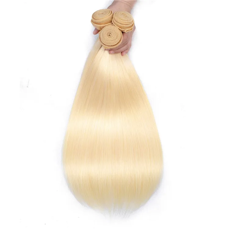 Wholesale Russian 40 inch 613 Blonde Honey Virgin Human Hair Extension Weaves Bundles