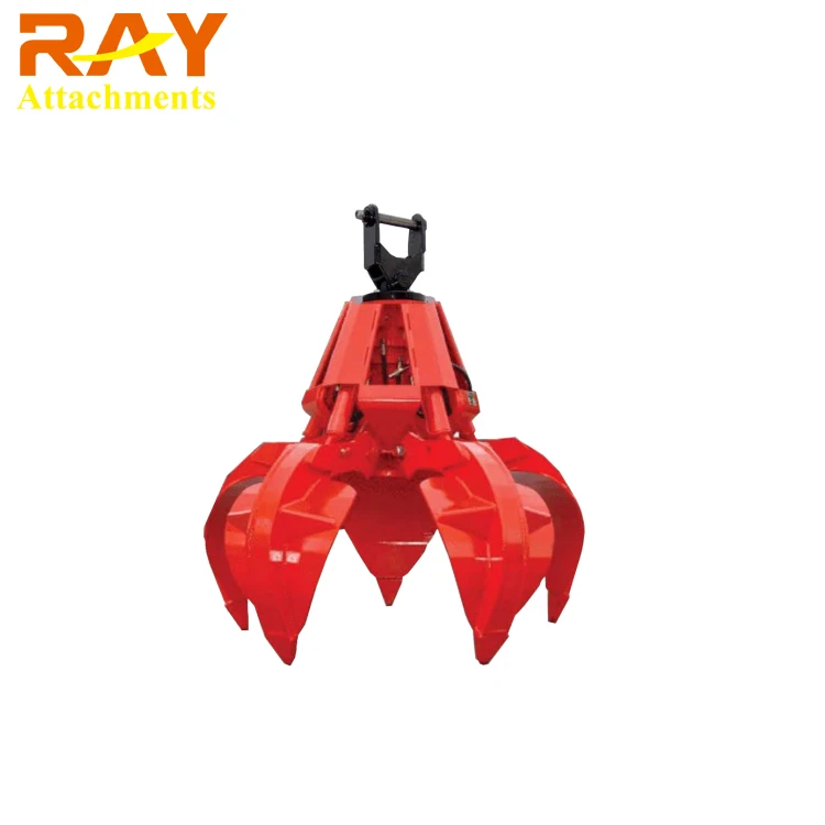 Металлический скребок с вращающимся захватом, используется мини-экскаватор