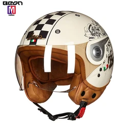 BEON B110 ECE street lightweight safety helmet with transparent visor women crash helmet with chin strap for sale