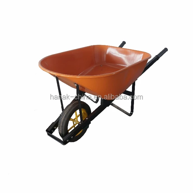5CBF 65L cheap heavy duty wheelbarrow with solid wheel construction wheel barrow 130kg capacity concrete wheelbarrows WB6500