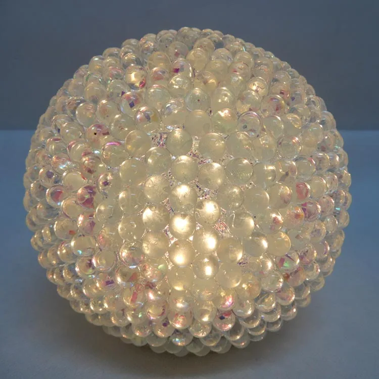 
wholesale christmas Ornament 100mm Acrylic Bead Ball With 1L Warm White Light 