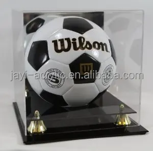Factory wholesale acrylic soccer ball display case/soccer ball holder/lucite ball display box