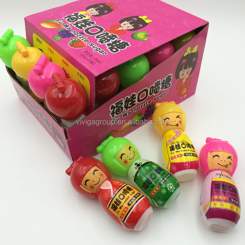 FU WA fruit flavers spray bottle liquid candy spray nozzles toy candy