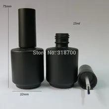 50/lot 15ml Black Empty Nail polish Bottle, 15cc Black Glass nail enamel bottle