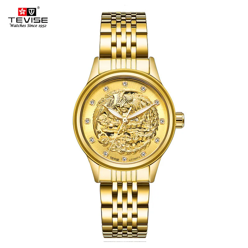 Tevise 9006 Phoenix luxury water resistant mechanical stainless steel watch