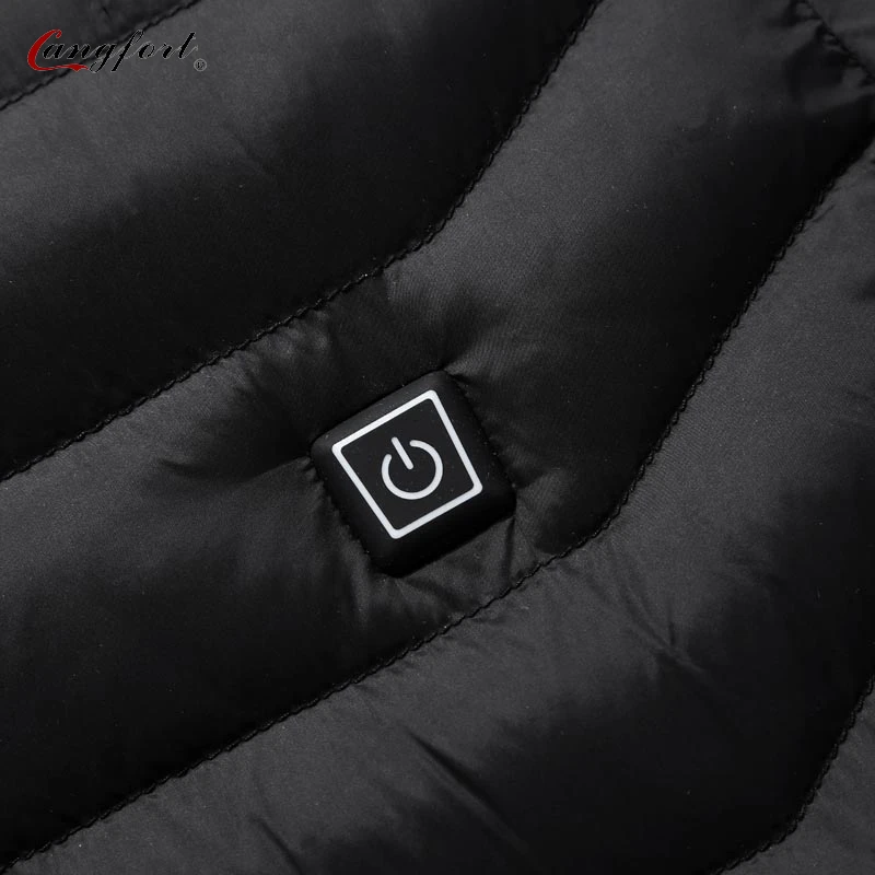 Red Women Thermal Nylon Temperature Controller Usb Far Infrared Heating Jacket