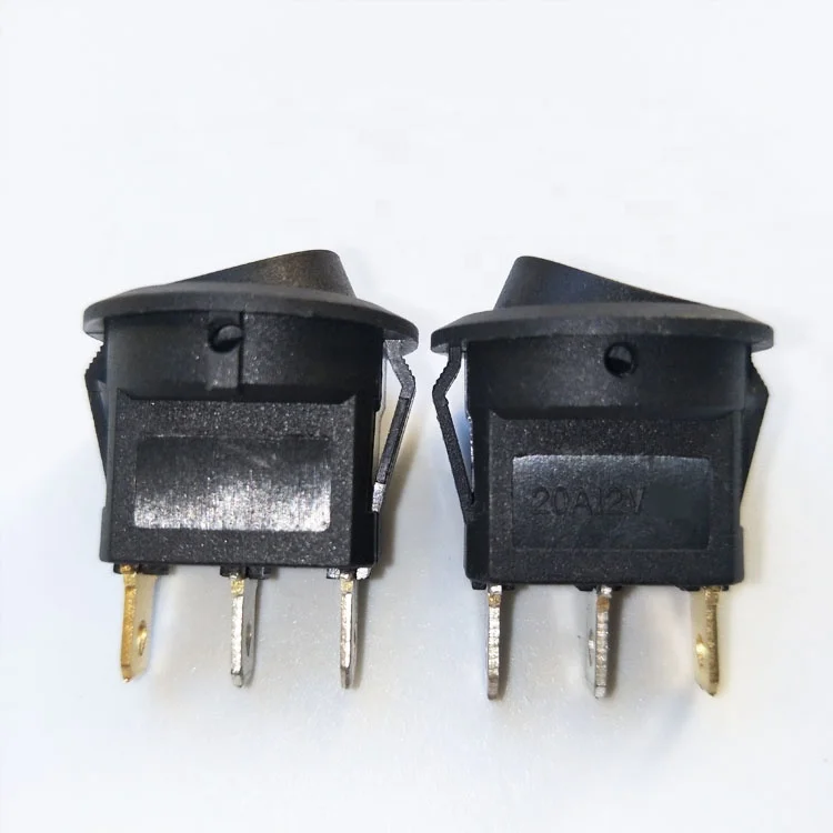 12(4)A~125/250VAC electric instruments round rocker switches with lamp