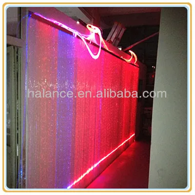 Bridge artificial waterfall water curtain and twinkle fiber curtain outdoor water fountain