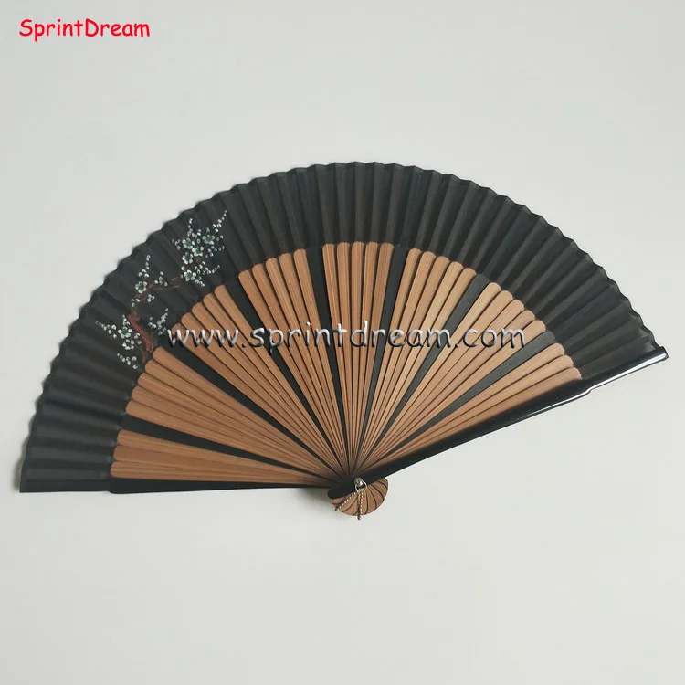 Exquisite Silk Bamboo Wedding Gift Fan Watermelon Fan