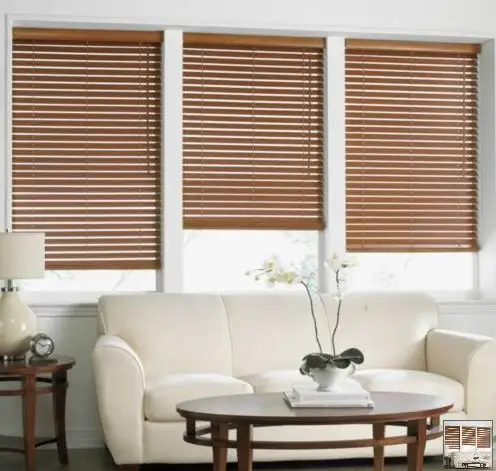 Оптовая продажа венецианские жалюзи для оконных створок деревянные