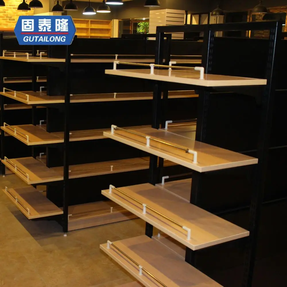 2018 New style back panel supermarket steel shelf from manufacturer in china