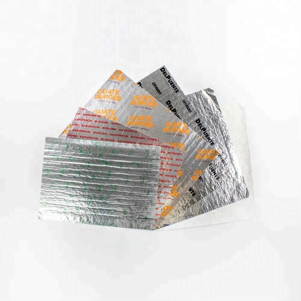 Household manufacturer Aluminium Foil 14x16' hamburger sandwich wrapping paper aluminum foil laminated paper