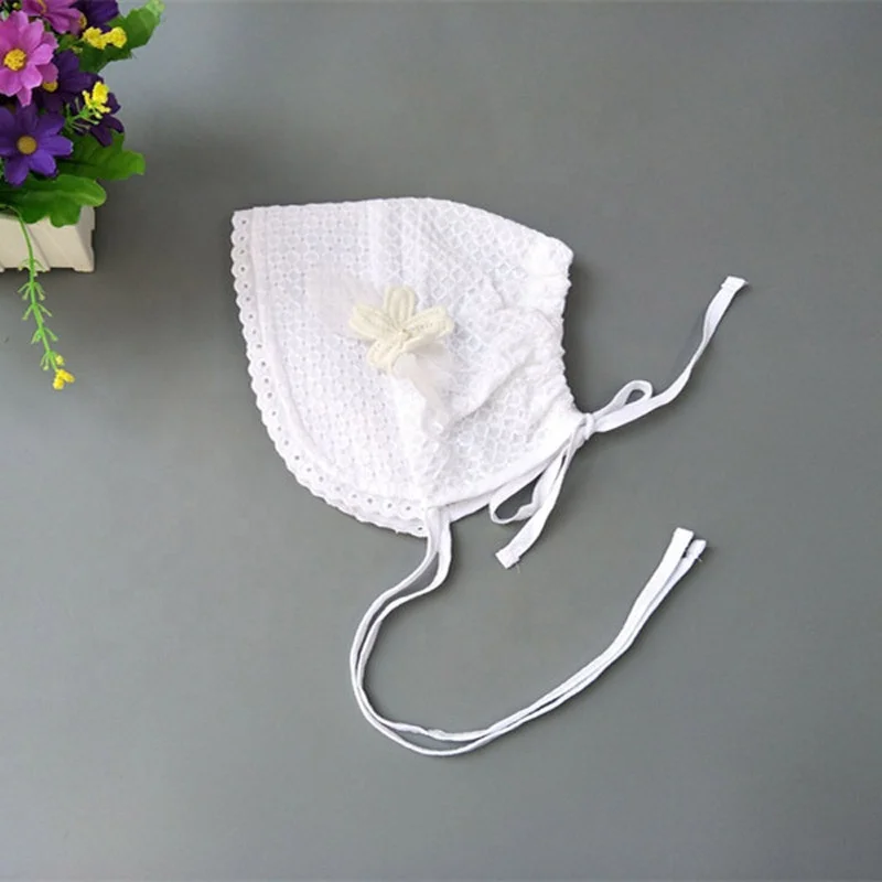 
Детская шапка-бини с цветочным кружевом, весенняя шапка на шнуровке, летняя Милая шапка принцессы для маленьких девочек с вырезами 