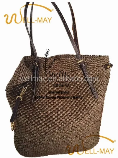 
Rayon raffia bag / Large raffia tote bag 100%hand made 
