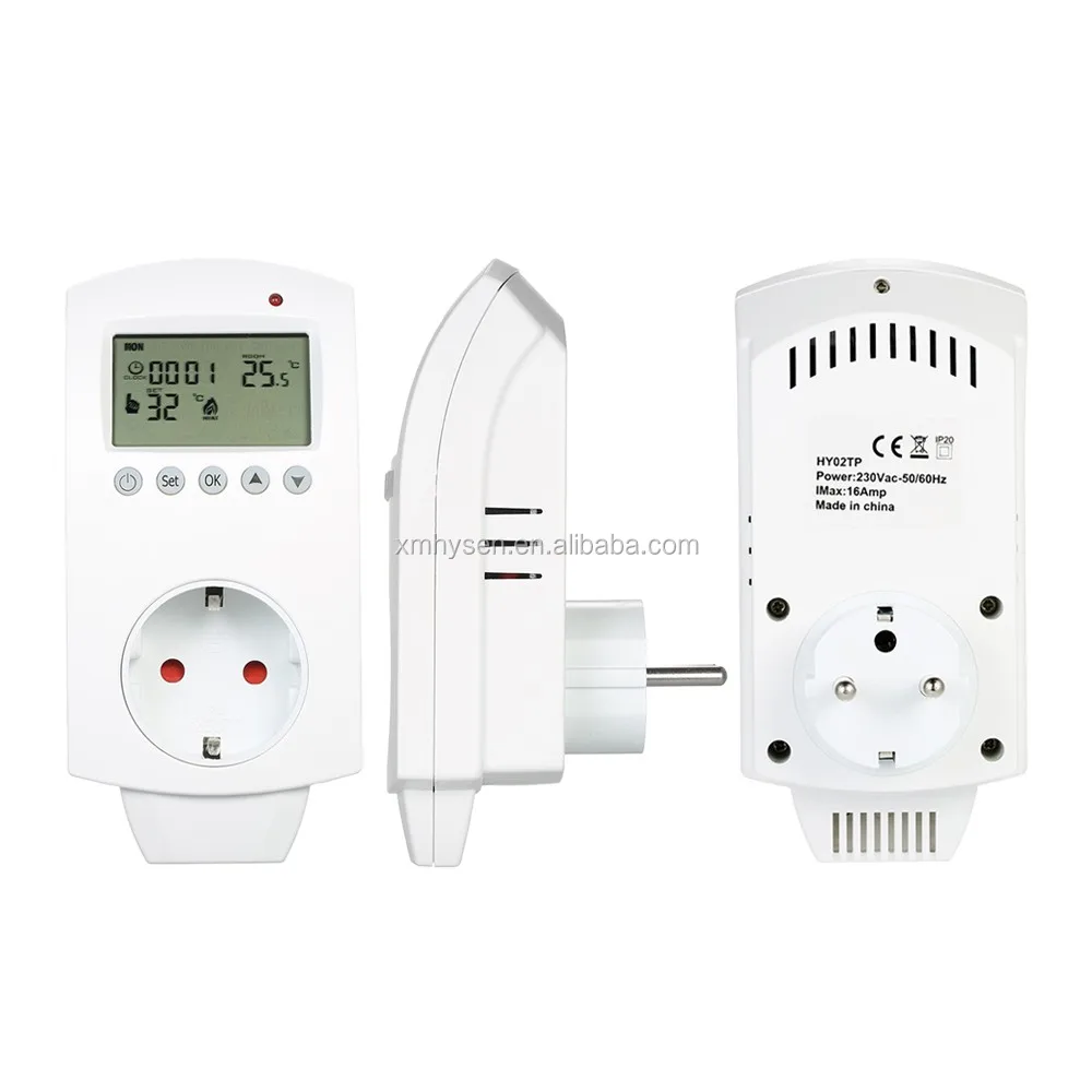 
Digital Plug-in room Thermostat Reptile Infrared mirror heating temperature switch electric floor heating thermostat 
