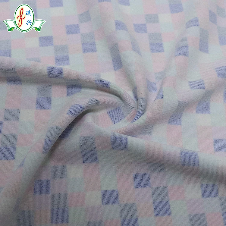 4-way Stretch  Nylon Digital Printed Square Color Printed Swimwear Fabric