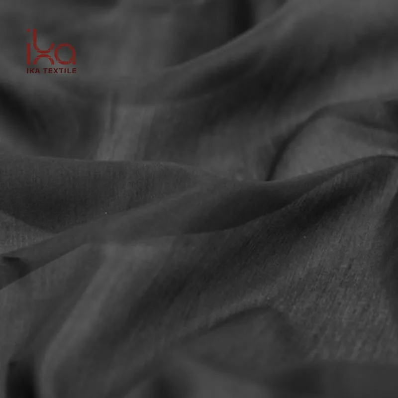 
Summer and Spring Breathable Cool 9mm Silk Cotton Blend Cloth Fabric Black for Women 