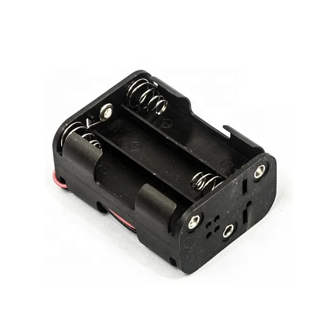 Double Side 6 AA 9V Battery Holder Case