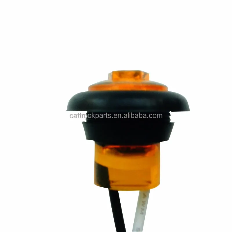 
NAT 3/4 Inch Waterproof Round LED Side Marker & Clearance Light Kit with Grommet for Truck Trailer Truck LED Light SAE DOT Lamp 